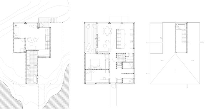 Plandrawings of entrylevel, first- and second floors