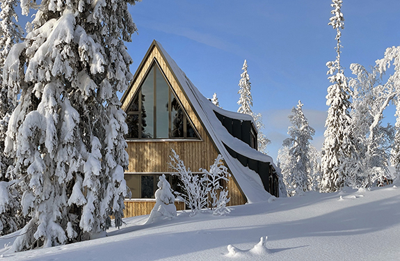 A-frame ski lodge